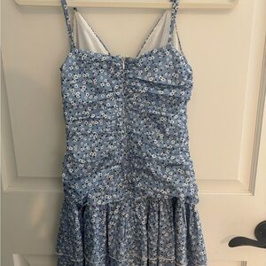 Princess Polly Blue and White Floral Dress